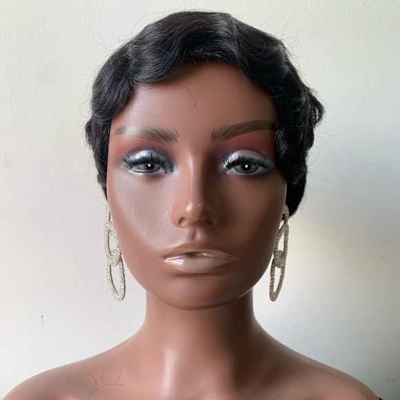 FingerWave Human Hair Pixie Wig - Picture 1 of 7